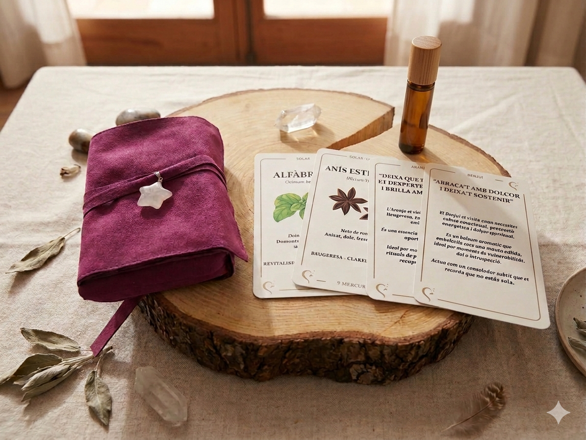 perfume con las cartas botánicas
